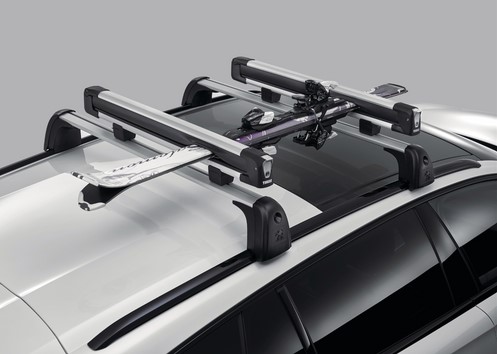 Кріплення для перевезення сноуборду/лиж на штангах даху, 4 пари (34355)